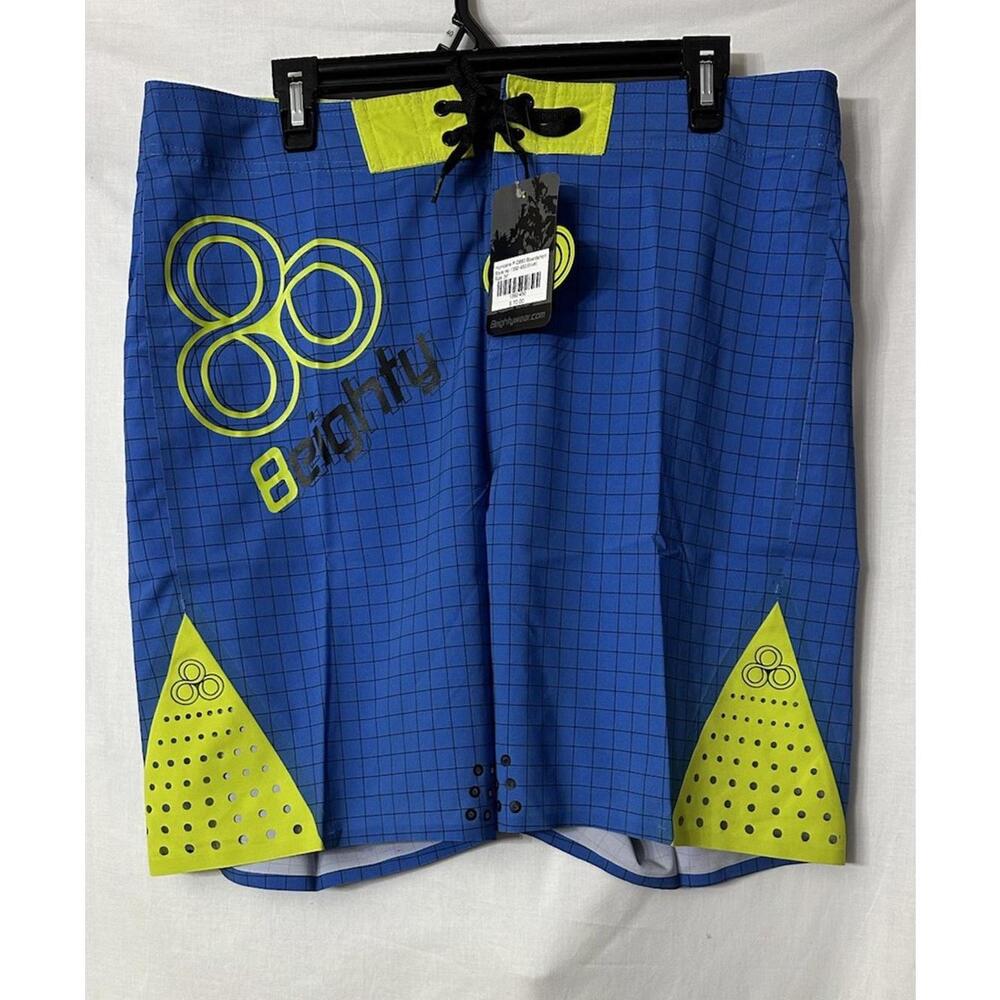NWT 8eighty Hurricane Mens P-D880 Blue Board Shorts Swimming Trunks Size 34